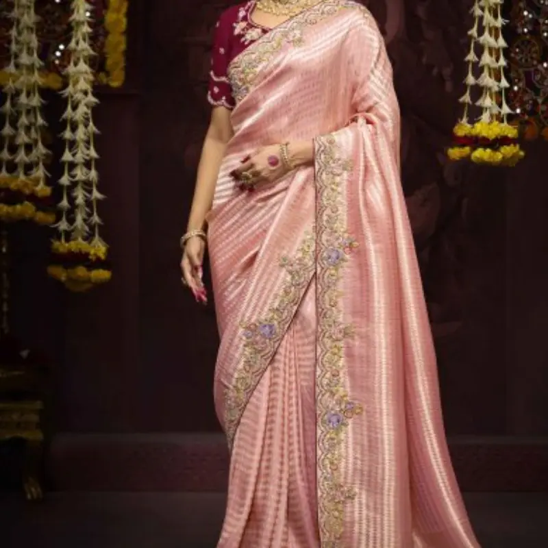 Navy Blue Designer Party Wear Saree
